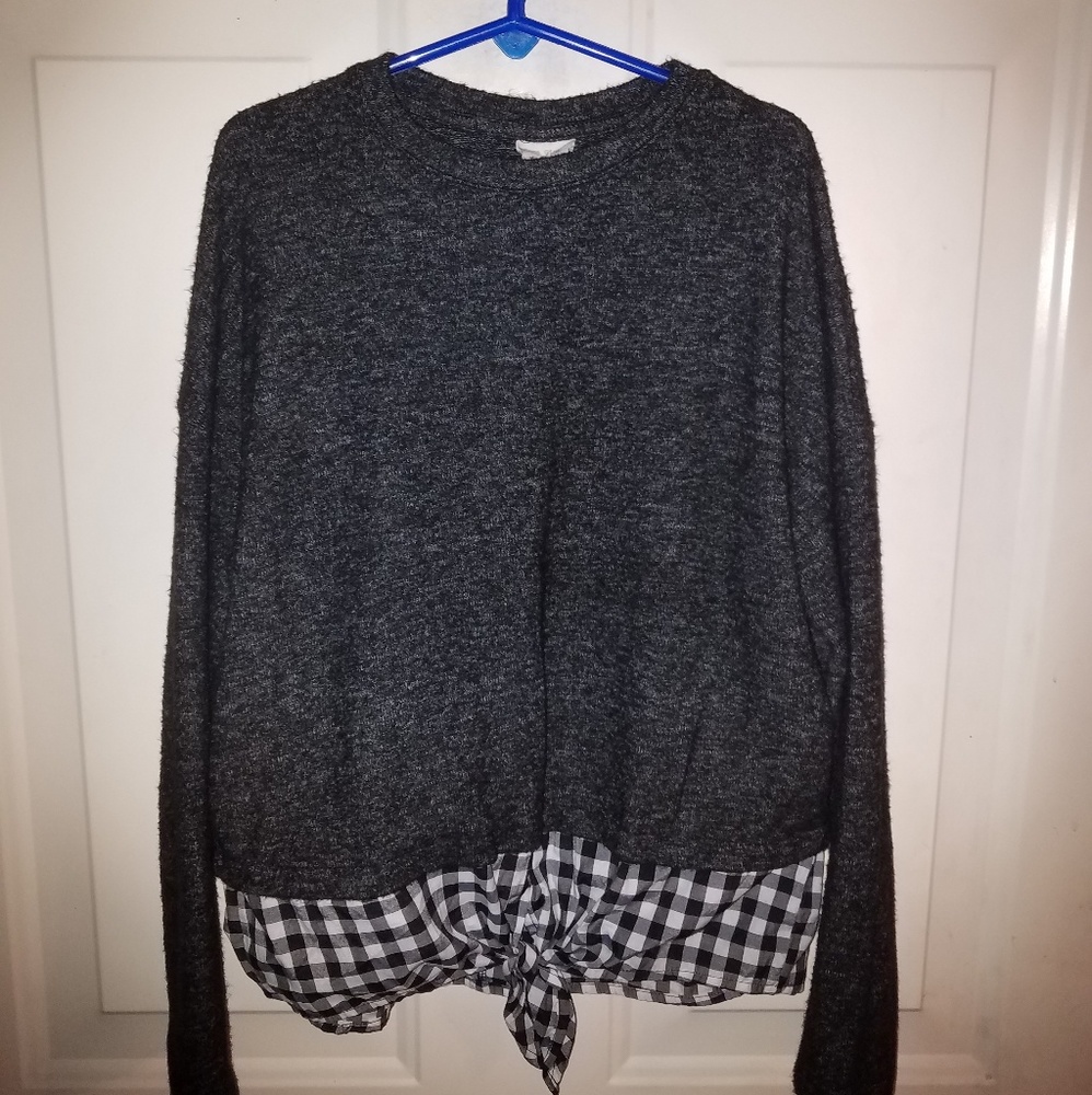 Zara girls sweater/shirt combination